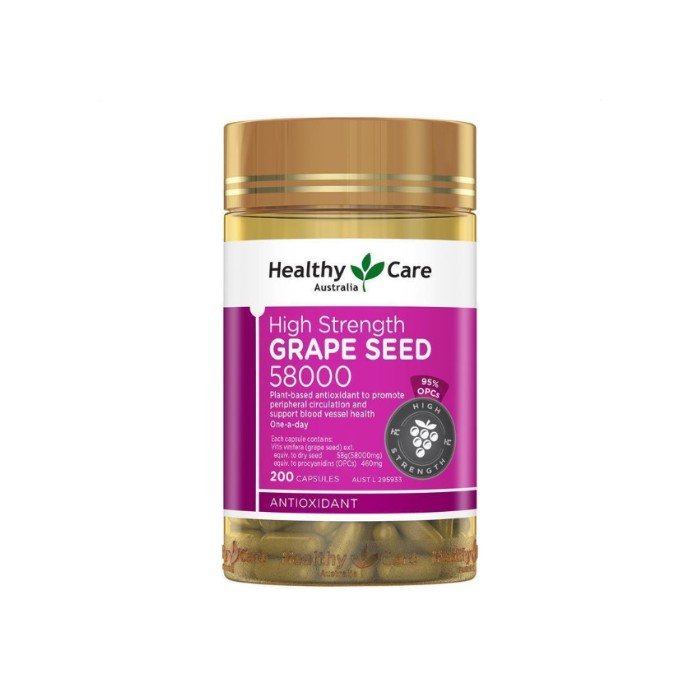🇦🇺 Healthy Care 葡萄籽 58000mg｜200粒裝