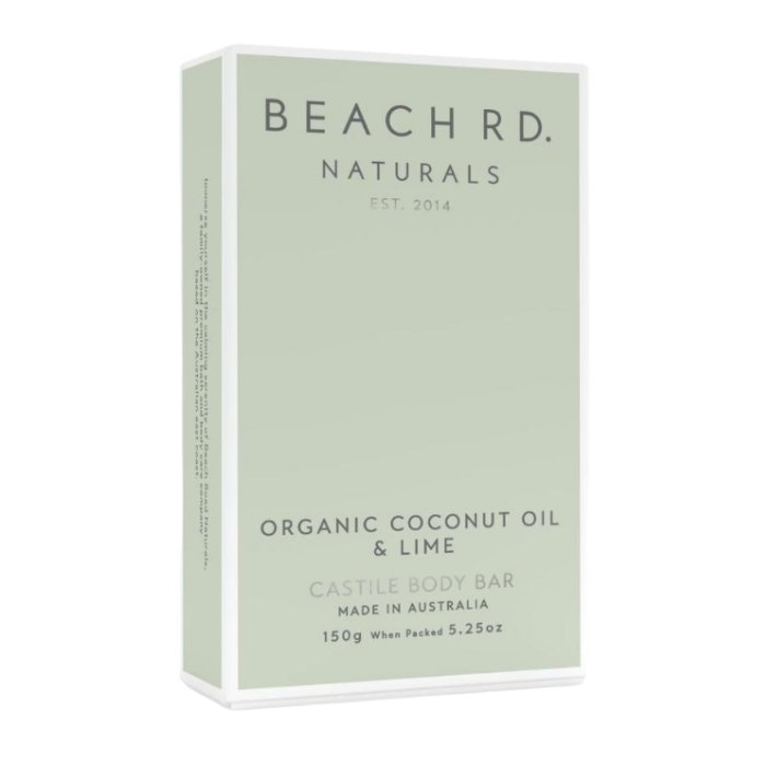 🇦🇺 Beach Road Naturals 有機椰子萊姆卡斯蒂利亞手工皂｜150g