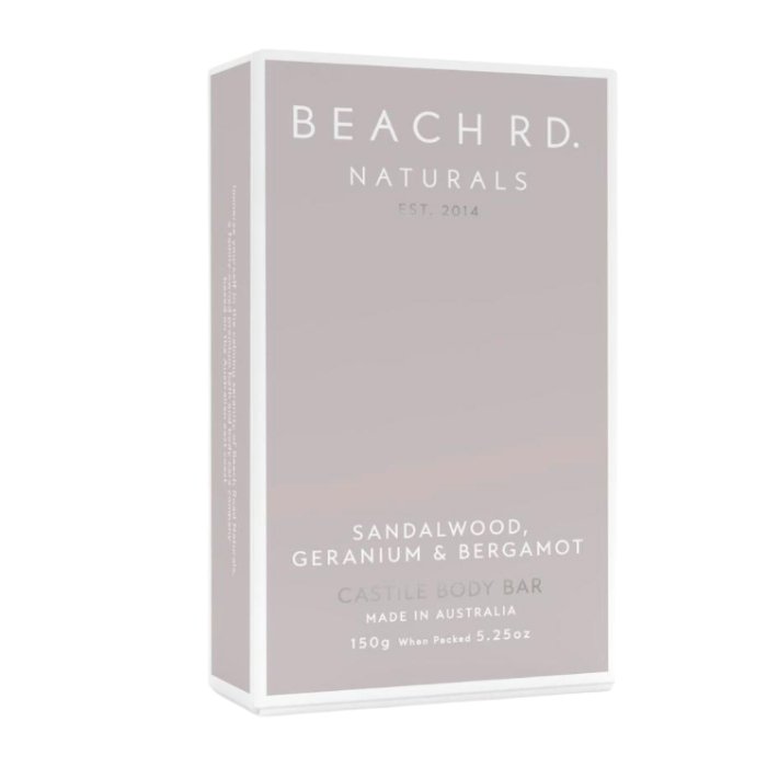 🇦🇺 Beach Road Naturals 檀香天竺葵與佛手柑卡斯蒂利亞手工皂｜150g