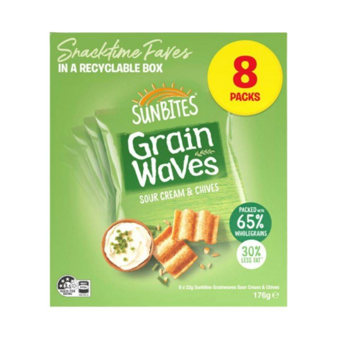 🇦🇺 Grain Waves 酸奶油香蔥脆片盒裝｜8 入裝
