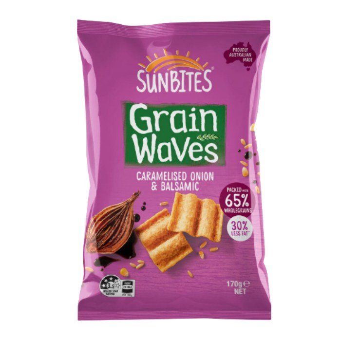 Sunbites 全穀波浪脆片｜焦糖洋蔥與巴薩米克醋風味｜170g